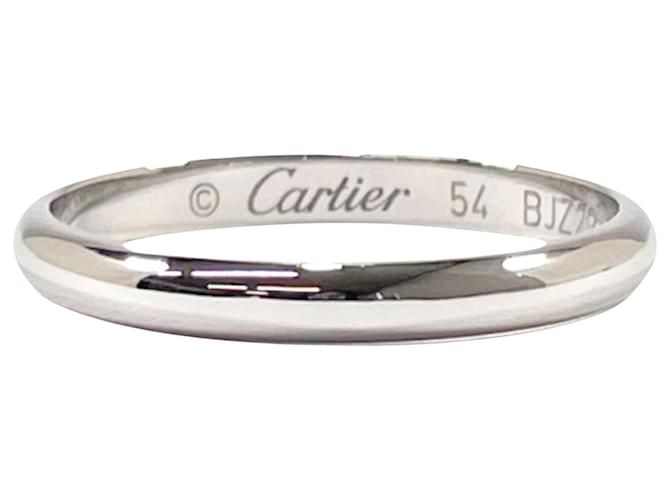 Cartier 1895 Anel de noivado Prata Platina  ref.1262322
