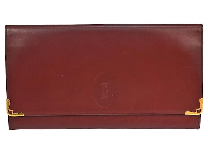 Cartier Must de Cartier Dark red Leather  ref.1262326