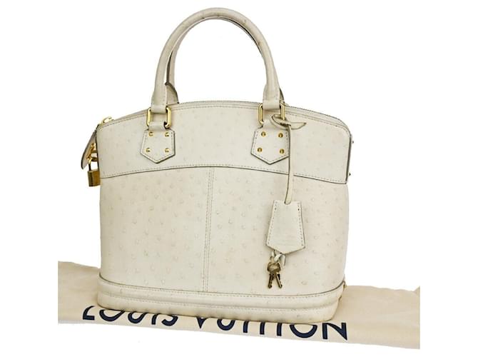 Louis Vuitton Lockit Bianco Pelle  ref.1262356