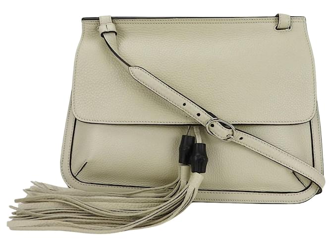 Gucci Bamboo Beige Leather  ref.1262376