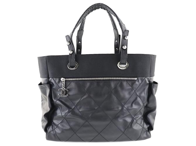 Chanel Biarritz Black Leather  ref.1262380