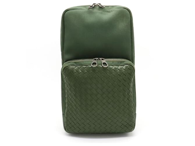 Bottega Veneta Intrecciato Green Leather  ref.1262419