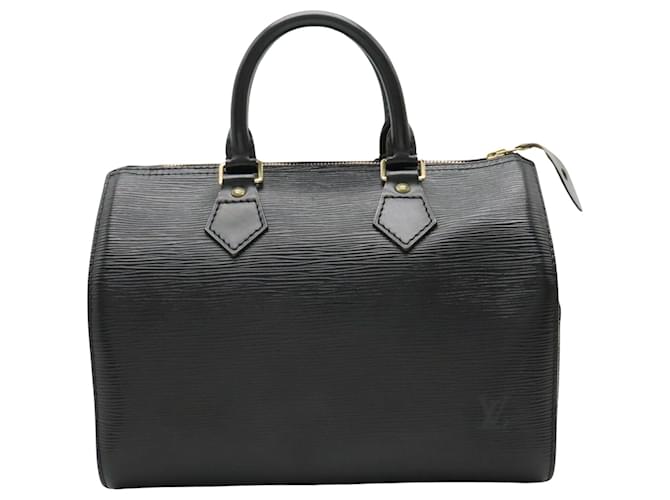 Louis Vuitton Speedy 25 Negro Cuero  ref.1262429