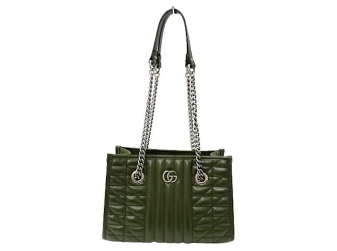 Gucci GG Marmont Green Leather  ref.1262444