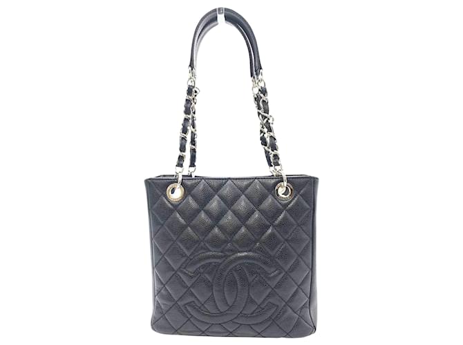 Chanel shopping Black Leather  ref.1262471