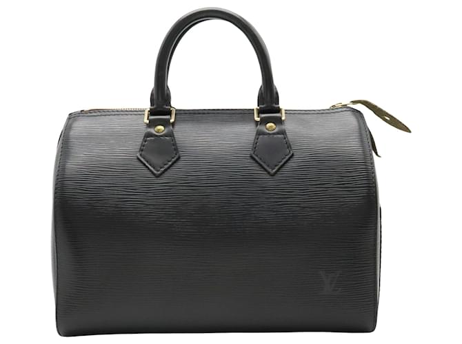 Louis Vuitton Speedy 25 Negro Cuero  ref.1262489