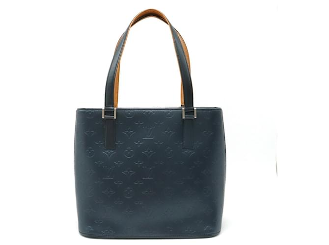 Louis Vuitton Stockton Blau Leinwand  ref.1262496