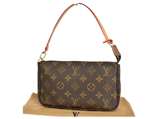 Louis Vuitton Pochette Accessoires Brown Cloth  ref.1262573