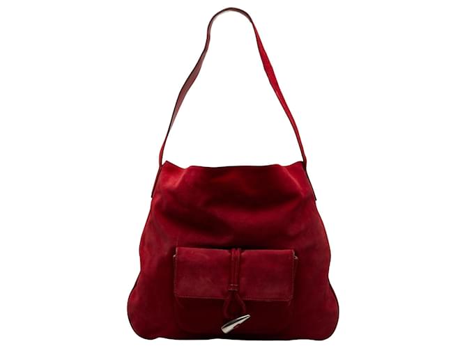 BURBERRY Red Suede  ref.1262629