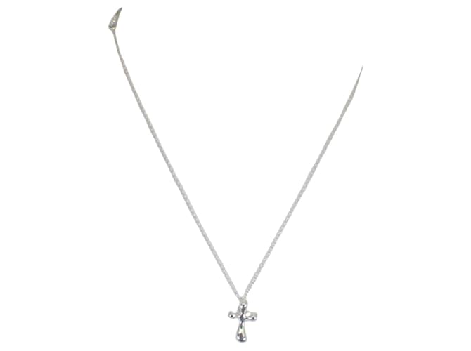 Tiffany & Co Croix infinity Silvery Silver  ref.1262690
