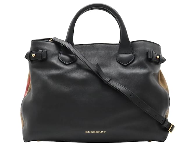 Burberry Banner house Black Leather  ref.1262706