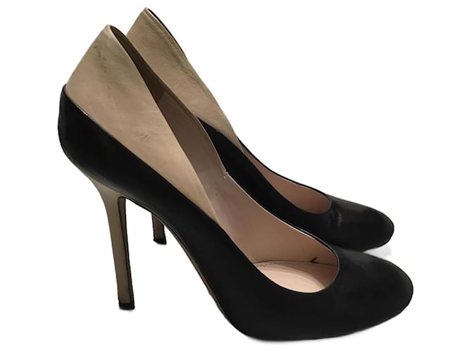 MIU MIU Talons T.UE 38.5 Cuir Noir  ref.1262744