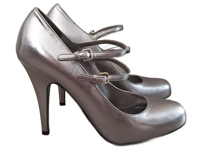 Tacchi MIU MIU T.EU 36.5 Pelle Argento