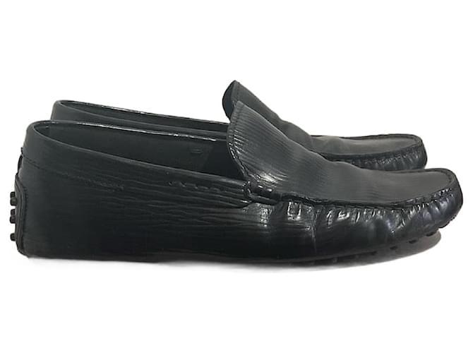 TOD'S  Flats T.eu 41 leather Black  ref.1262752