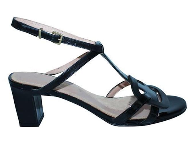 Autre Marque Black patent leather sandals  ref.1262917