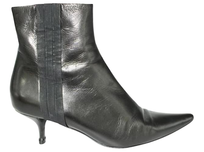 Autre Marque Black Low Heel Boots Leather  ref.1262949