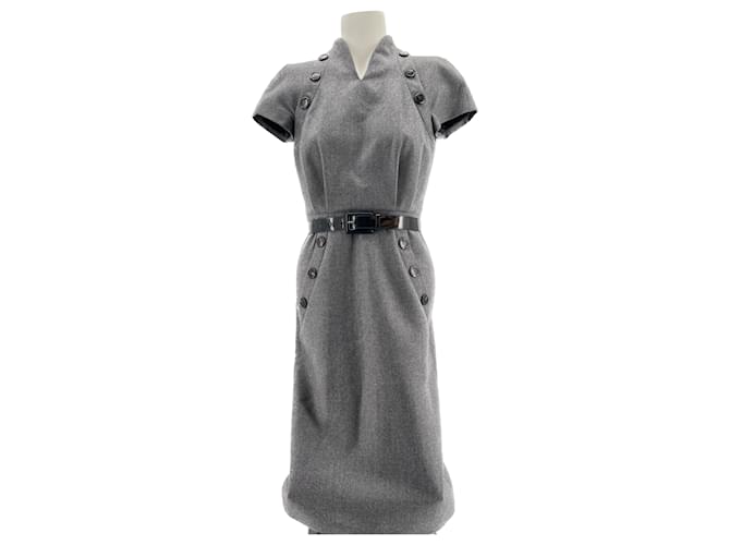 Robes DIOR T.fr 34 Wool Laine Gris  ref.1262963
