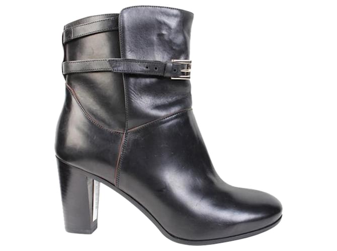 Autre Marque Ankle Straps Embellished Boots Black Leather  ref.1263001