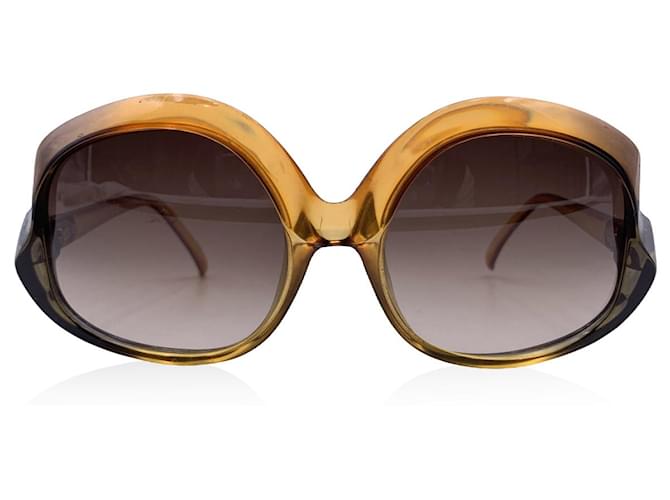 Christian Dior Vintage Orange Oversize 2143 Sunglasses 55/15 Plastic  ref.1263066