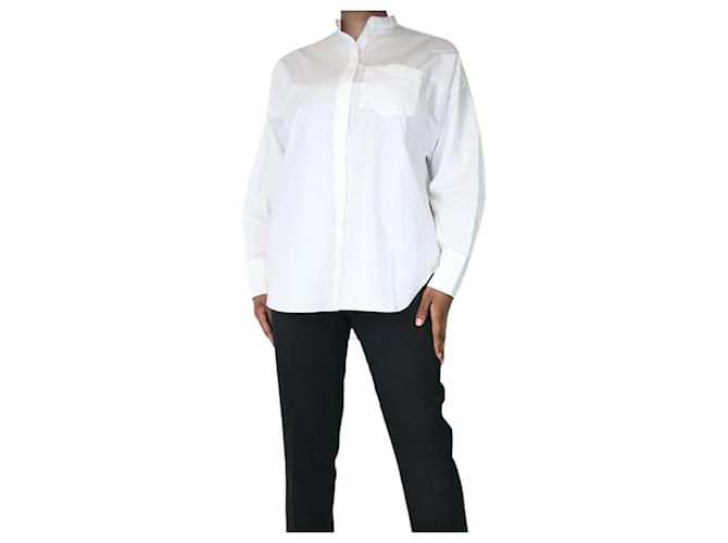 Autre Marque Camisa blanca con bolsillo - talla M Blanco Algodón  ref.1263113