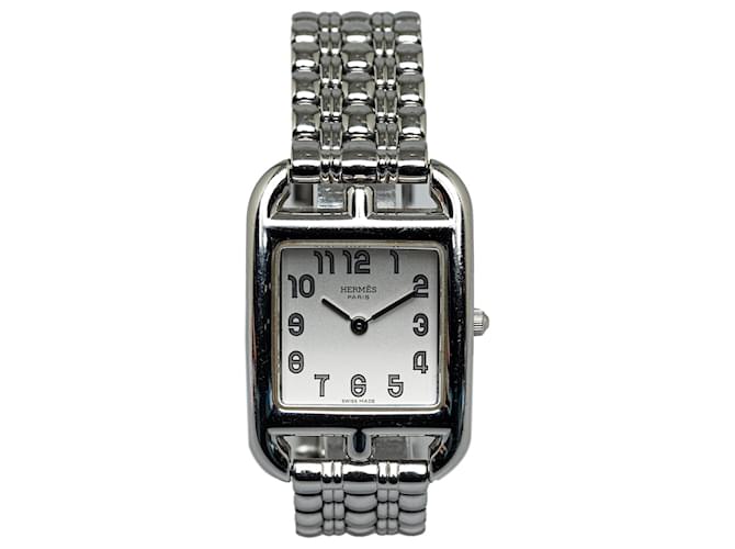 Hermès Reloj Hermes Cape Cod de acero inoxidable y cuarzo plateado Plata Metal  ref.1263142