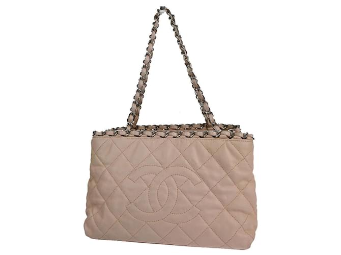 Chanel Cabas Pink Leather  ref.1263199