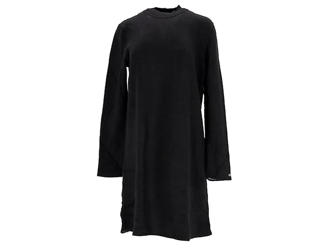 Tommy Hilfiger Damen Regular Fit Kleid aus schwarzer Baumwolle  ref.1263209