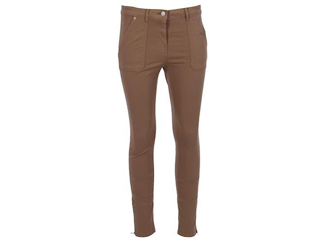 Tommy Hilfiger Pantalones cargo ajustados para mujer en algodón marrón tostado Castaño Beige  ref.1263228