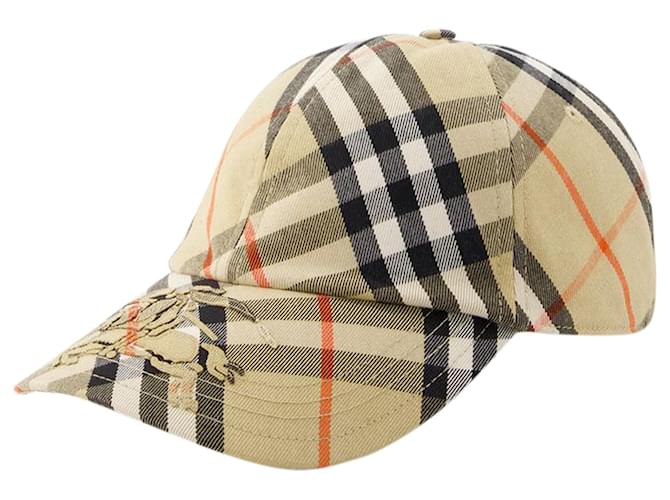 Bias Check Cap - Burberry - Synthetic - Beige  ref.1263231