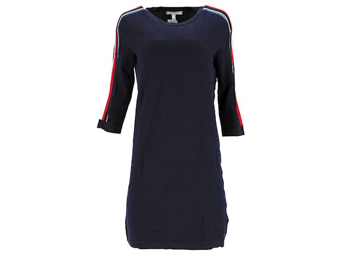 Tommy Hilfiger Damen-Kleid mit normaler Passform aus marineblauer Baumwolle  ref.1263235