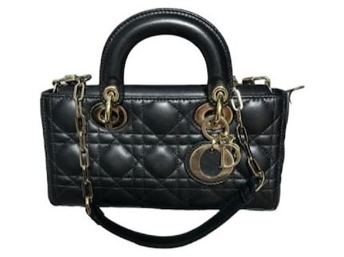 Christian Dior D Joy Small Black Leather  ref.1263312