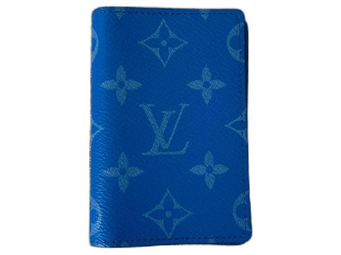 Louis Vuitton Pocket Organizer Blue Cloth  ref.1263314