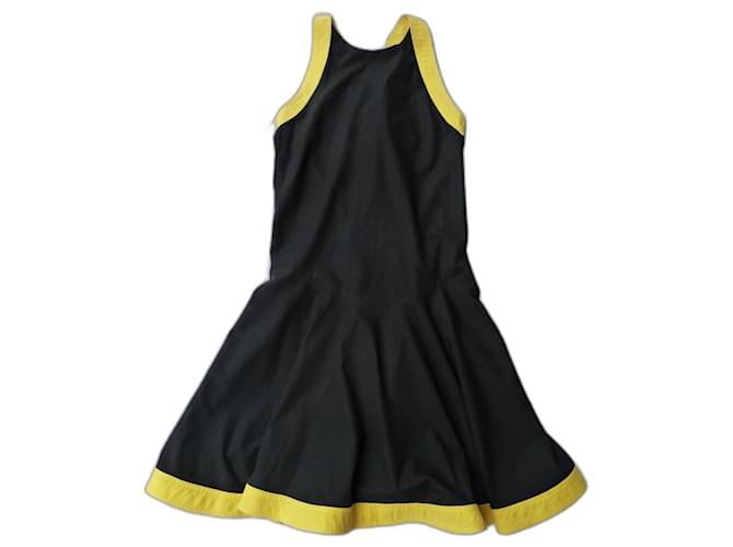 Pierre Cardin Dresses Black Yellow Cotton  ref.1263315