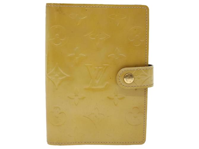 Louis Vuitton Agenda Cover Beige Patent leather  ref.1263346