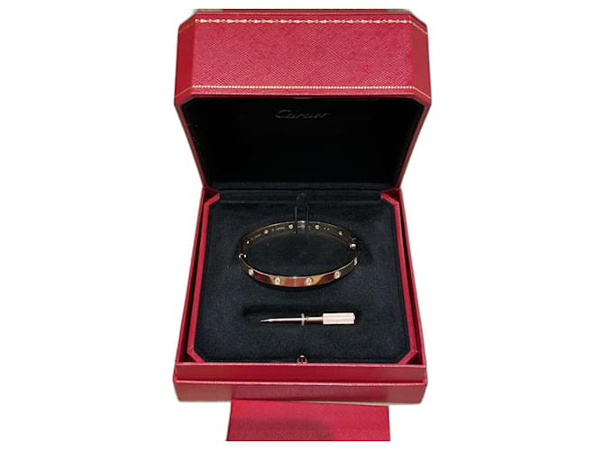 Bracciale Cartier Love con 10 diamanti Bronzo Oro rosa  ref.1263351