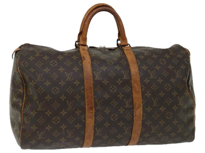 Louis Vuitton Monogram Keepall 50 Boston Bag M41426 LV Auth 55224 Cloth  ref.1263371