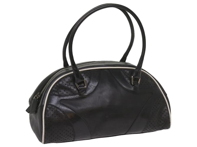 PRADA Hand Bag Leather Black Auth am5903  ref.1263376