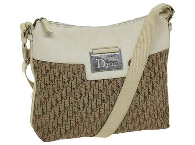 Christian Dior Trotter Canvas Shoulder Bag Beige Auth 66925  ref.1263394