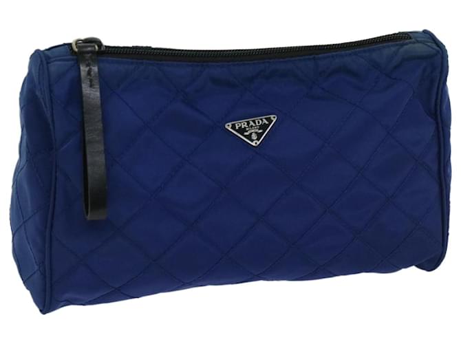 PRADA Quilted Pouch Nylon Blue Auth bs12207  ref.1263403