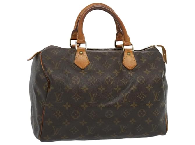 Louis Vuitton Monogram Speedy 30 Hand Bag M41526 LV Auth 67146 Cloth  ref.1263415