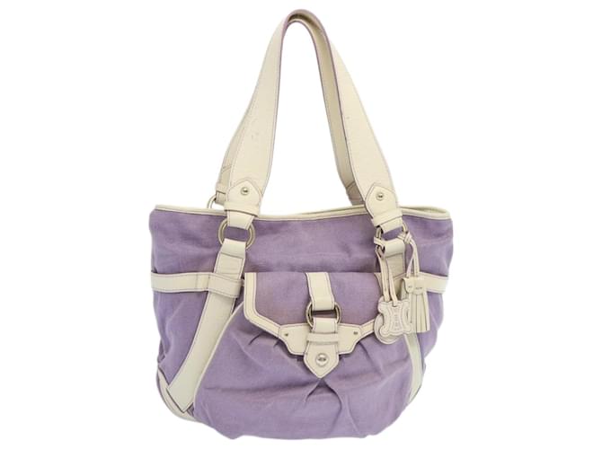 Céline CELINE Tote Bag Canvas Purple Auth 66944 Cloth  ref.1263419