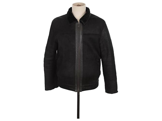 Kenzo leather trim coat Black  ref.1263437