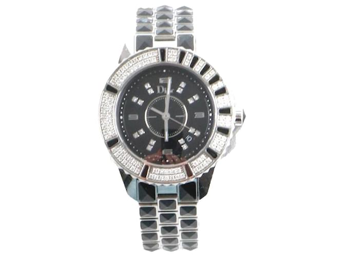 DIOR Watches Christal Silvery Steel  ref.1263462