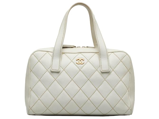 CHANEL Handbags Wild Stitch White Leather  ref.1263489