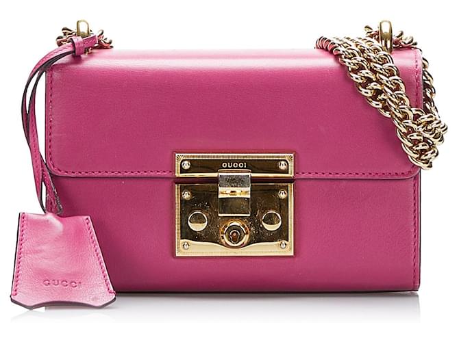 GUCCI Handbags Padlock Pink Leather  ref.1263496
