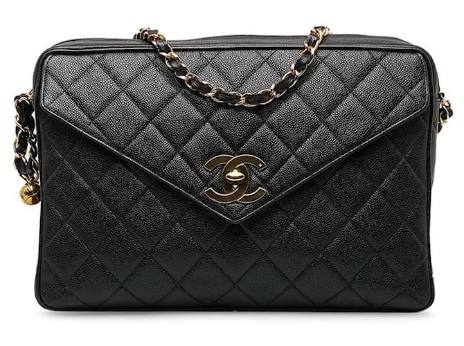 Chanel CC Black Leather  ref.1263536