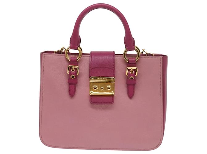 Miu Miu Madras Pink Leather  ref.1263543