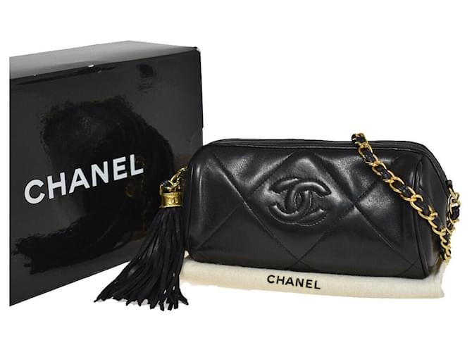 Chanel Matelassé Black Leather  ref.1263549