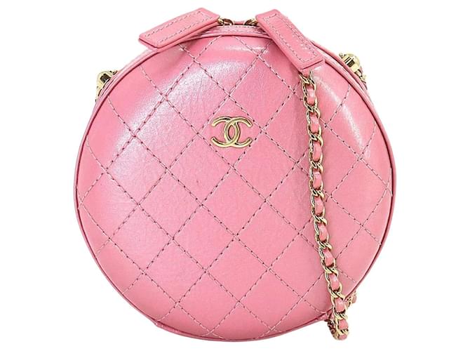 Chanel Matelassé Pink Leather  ref.1263797
