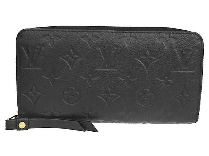 Louis Vuitton Zippy Wallet Cuir Noir  ref.1263875